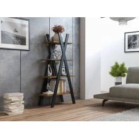 Стелаж TIPI дуб вотан / чорний 136x80 TIPIDWC