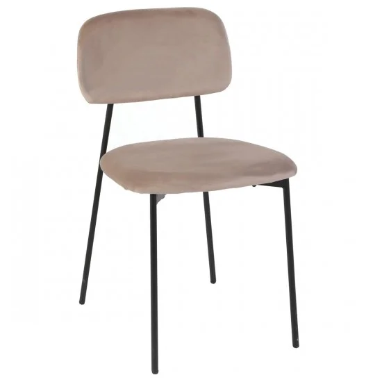 Стул кухонный MILO Черный каркас / Темный Беж 1
