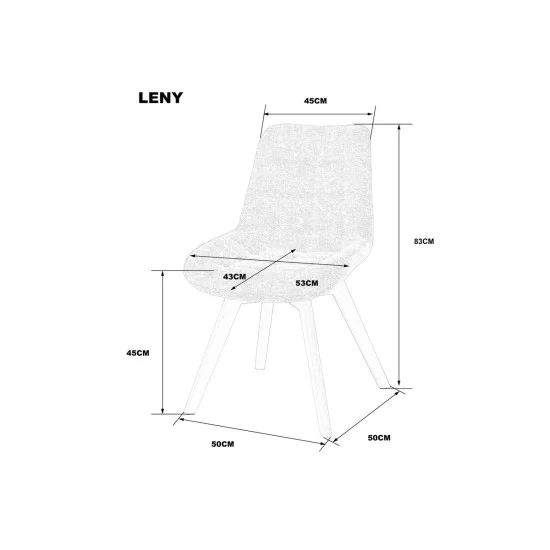 Стул LENY каркас дерево / Беж ткань оборот 180° 6