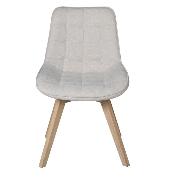 Стул LENY каркас дерево / Беж ткань оборот 180° 2