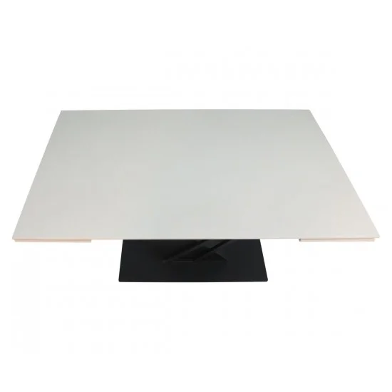 Стіл FERNANDO CERAMIC 140(200)*90 бежевий/чорний 6