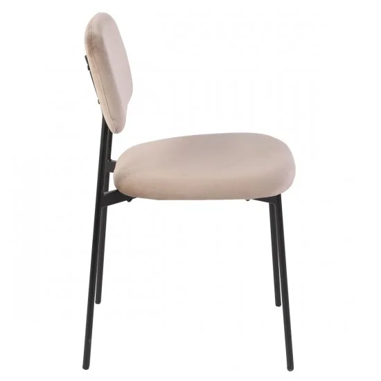 Стул кухонный MILO Черный каркас / Темный Беж 3