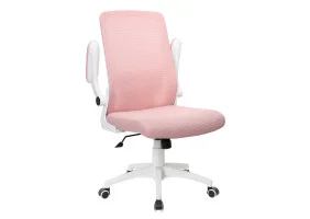 Кресло компьютерное ARIA розовое/белый каркас