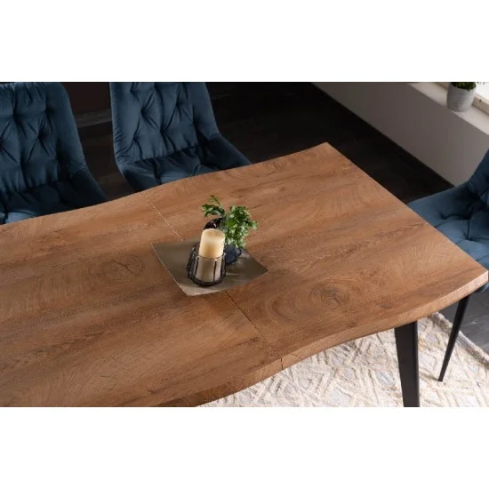 Стол обеденный раскладной FRESNO дуб / черный каркас 150(210)X90 FRESNODC150 4