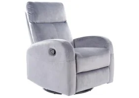 Кресло раскладное OLIMP VELVET серый BLUVEL 14 OLIMPVSZ