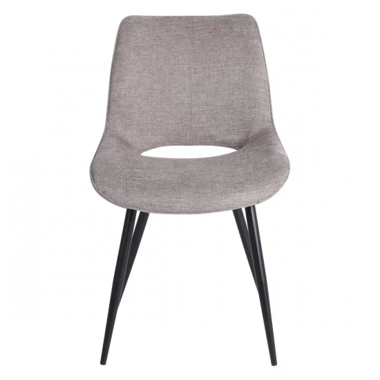 Стілець кухонний NORA Чорний каркас / Беж тканина 6
