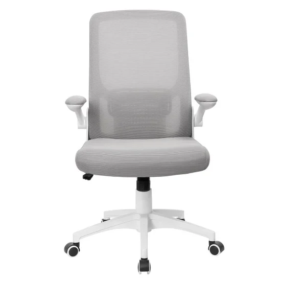 Кресло компьютерное ARIA серое/белый каркас 4