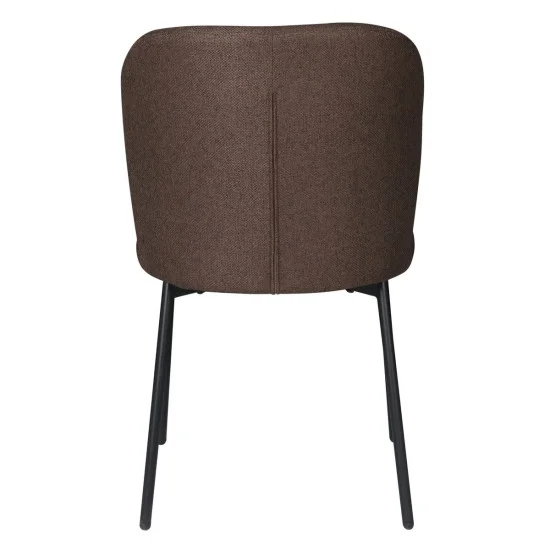 Стул кухонный CARO Черный каркас / Коричневая ткань 5