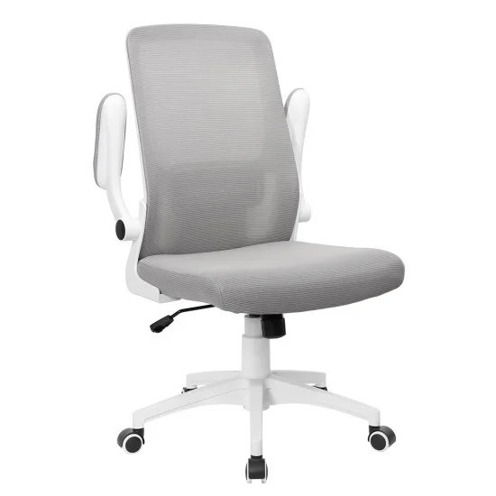 Кресло компьютерное ARIA серое/белый каркас 1