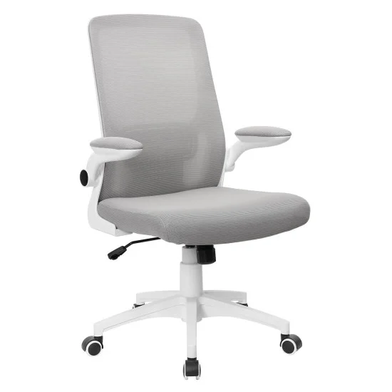 Кресло компьютерное ARIA серое/белый каркас 5