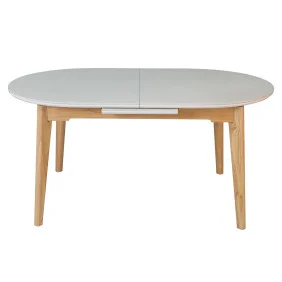 Раскладной обеденный стол ALBERTO CERAMIC 160(200) × 90, бежевый матовый / дерево