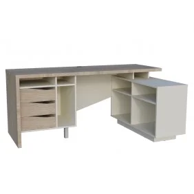 Письменный стол CONNECT 2 R SK 180×78 см. Дуб кремона котта / Стоун беж