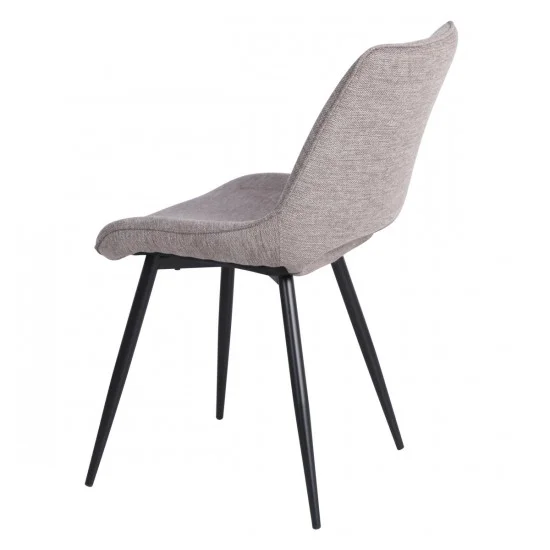 Стілець кухонний NORA Чорний каркас / Беж тканина 3