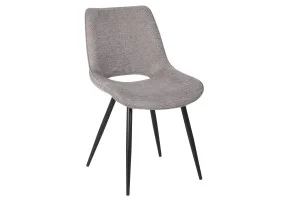 Стілець кухонний NORA Чорний каркас / Беж тканина