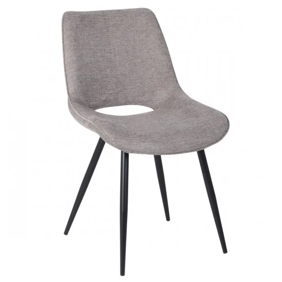 Стілець кухонний NORA Чорний каркас / Беж тканина 1