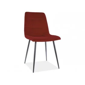 Стул MILA MATT VELVET 59 черный каркас / бордо MILAMVCBO