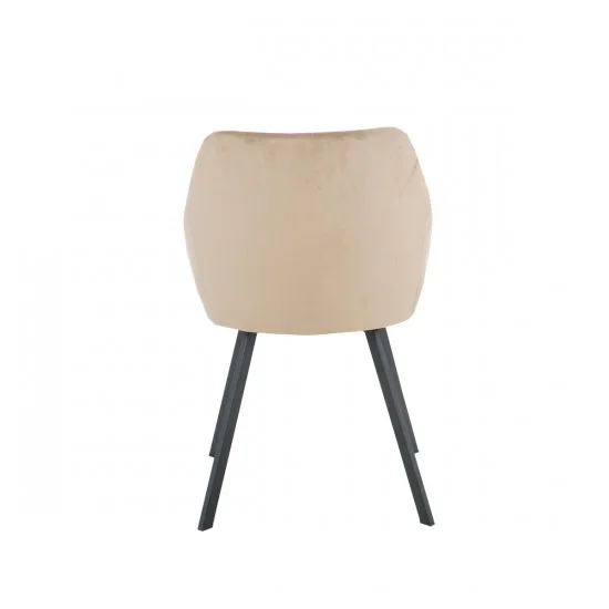 Стул кухонный PEPIO черный каркас/темно-бежевый велюр  8