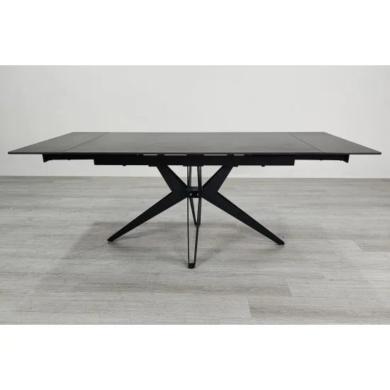 Стіл обідній розкладний VINCENT CERAMIC 140(200)*90 графіт мат/чорний 7