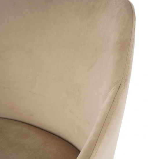 Стул кухонный PEPIO черный каркас/темно-бежевый велюр  5