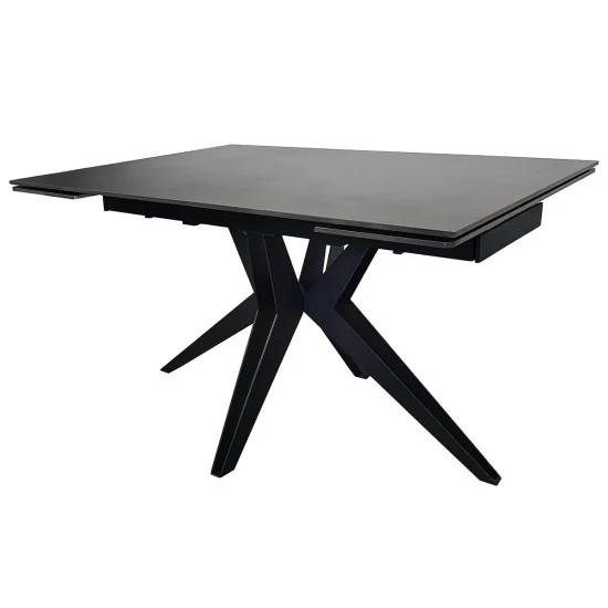 Стіл обідній розкладний VINCENT CERAMIC 140(200)*90 графіт мат/чорний 3