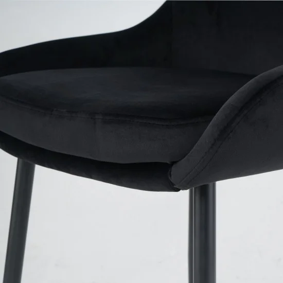 Стул кухонный HUGO черный каркас/черный 8