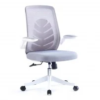 Кресло поворотное GLORY Серый / Белый каркас