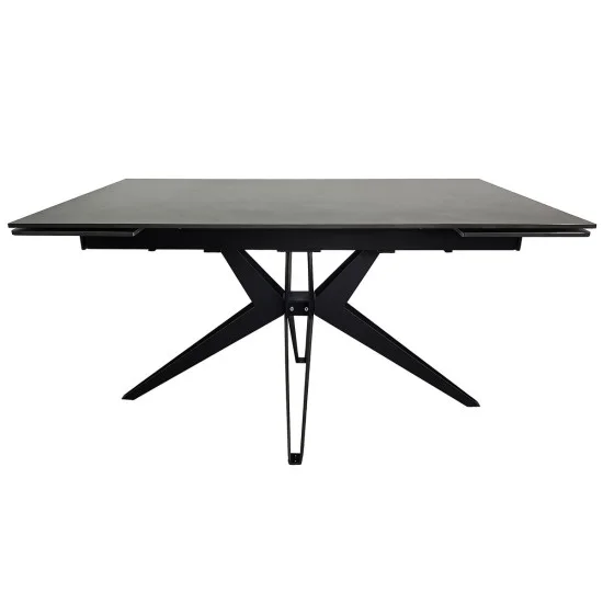 Стіл обідній розкладний VINCENT CERAMIC 140(200)*90 графіт мат/чорний 2