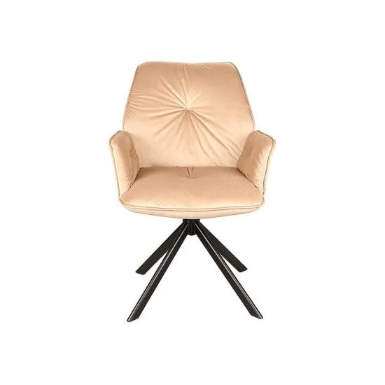 Стілець BOOGIE II VELVET чорний каркас / беж BOOGIEIIVCBE 2