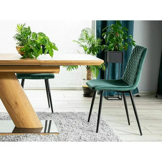 Стул IRYS VELVET черный каркас / зеленый BLUVEL 78 IRYSVCZ 6