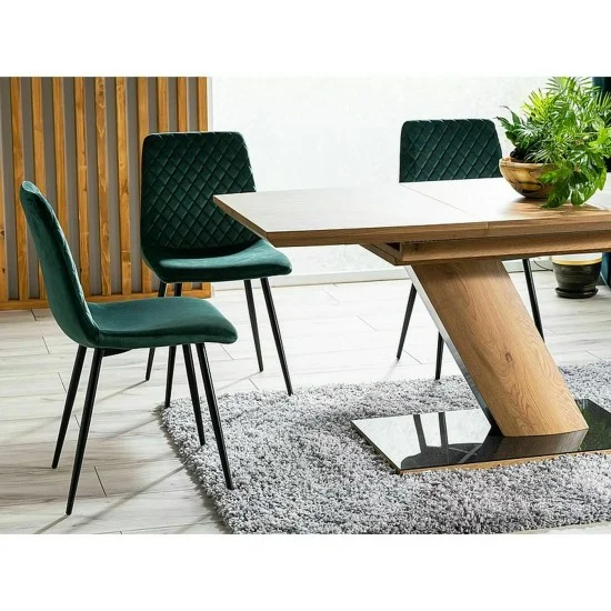 Стул IRYS VELVET черный каркас / зеленый BLUVEL 78 IRYSVCZ 5