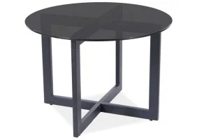 Журнальный столик ALMERIA B черный прозрачный / черный Диаметр 60X45 ALMERIABCCFI60