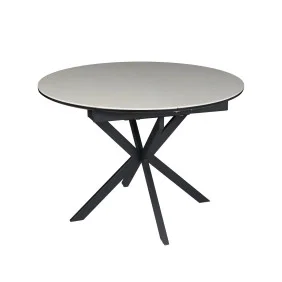 Стол обеденный раскладной GENEWA CERAMIC 105(140)*105 стол Бежевый / Черный