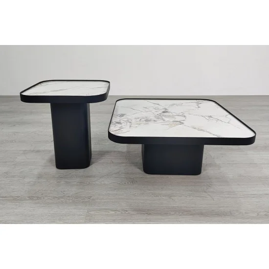 Журнальний столик MICHIGAN білий глянець/чорний (к-кт) 5