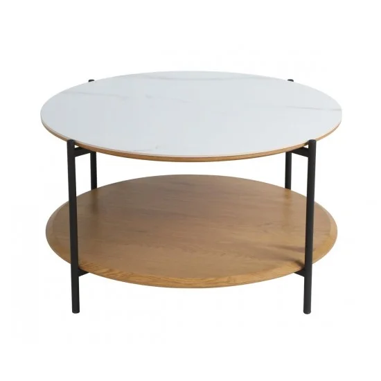 Журнальный столик IDAHO белый/дуб 1