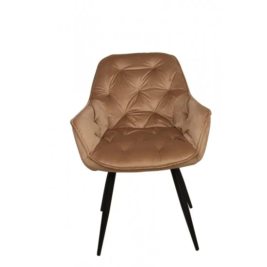 Стул кухонный MAGIC черный каркас / бежевый велюр  6