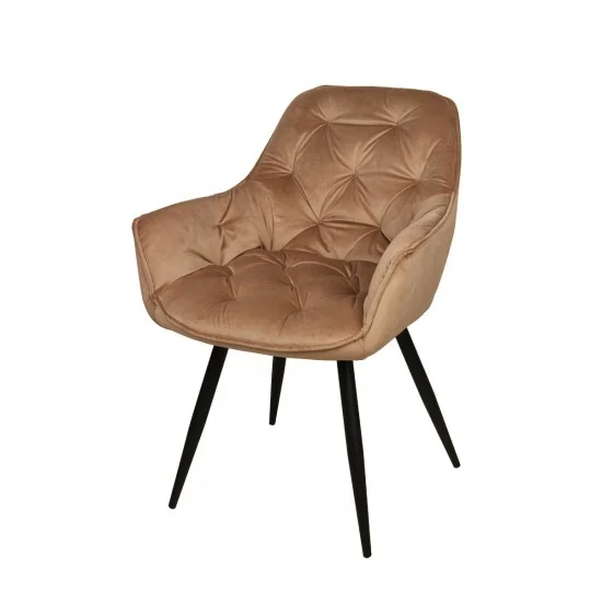 Стул кухонный MAGIC черный каркас / бежевый велюр  7