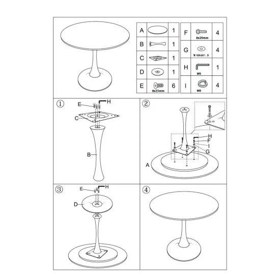 Стіл обідній ODIN CERAMIC Бежевий мат / Кашемір д.90 6