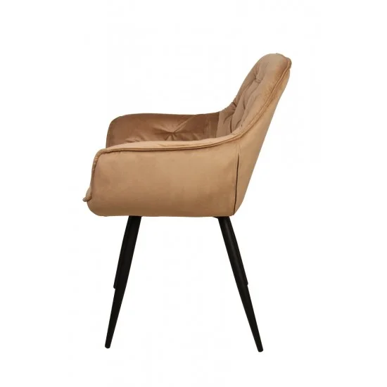 Стул кухонный MAGIC черный каркас / бежевый велюр  4