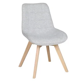 Стул LENY каркас дерево / Серый ткань оборот 180°