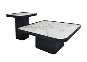 Журнальний столик MICHIGAN білий глянець/чорний (к-кт)