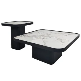 Журнальний столик MICHIGAN білий глянець/чорний (к-кт)