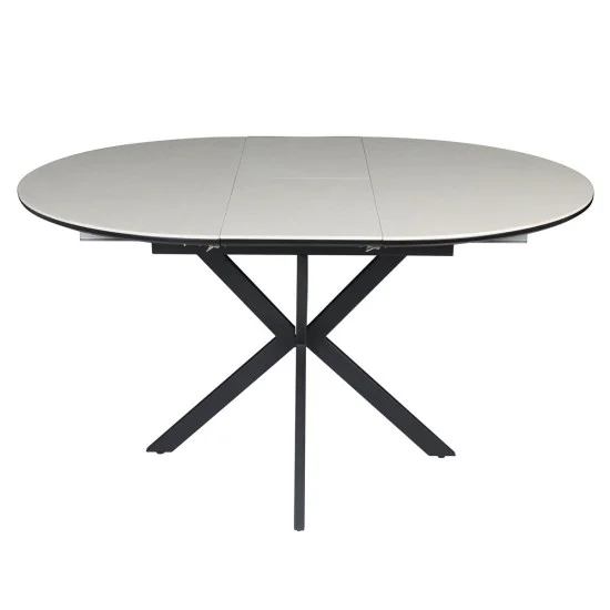 Стол обеденный раскладной GENEWA CERAMIC 105(140)*105 стол Бежевый / Черный 4