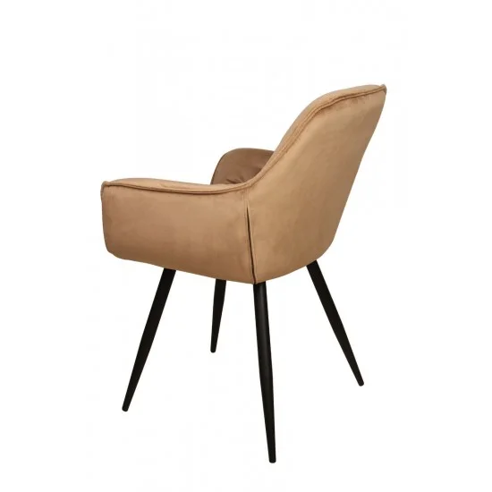 Стул кухонный MAGIC черный каркас / бежевый велюр  5