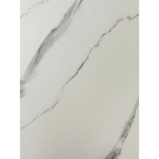 Стол обеденный раскладной DETROIT CERAMIC белый эффект мрамора / белый глянец 140(180)X80 7