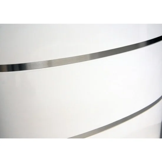 Стол обеденный раскладной SANREMO CERAMIC белый эффект мрамора / белый глянец 160(200)X90 17