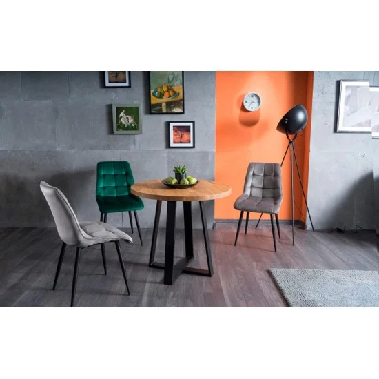 Стіл обідній Vasco 90х90 Масив Дуба / Чорний VASCOLDCFI90 3