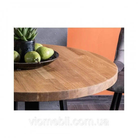 Стіл обідній Vasco 90х90 Масив Дуба / Чорний VASCOLDCFI90 2