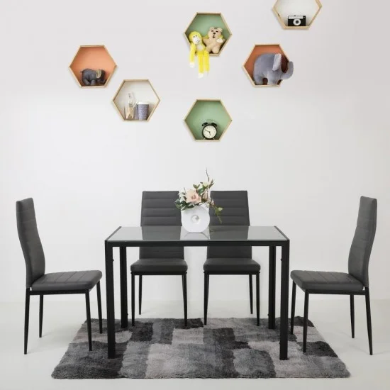 Стілець DC-105 чорний/сірий 9