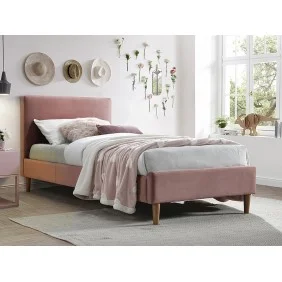 Односпальная кровать ACOMA VELVET 90X200 античная роза / дуб BLUVEL 52 ACOMAV90ARD
