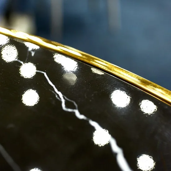 Стол CALVIN черный эффект мрамора / золото Диаметр 100 CALVINMAZL100 15